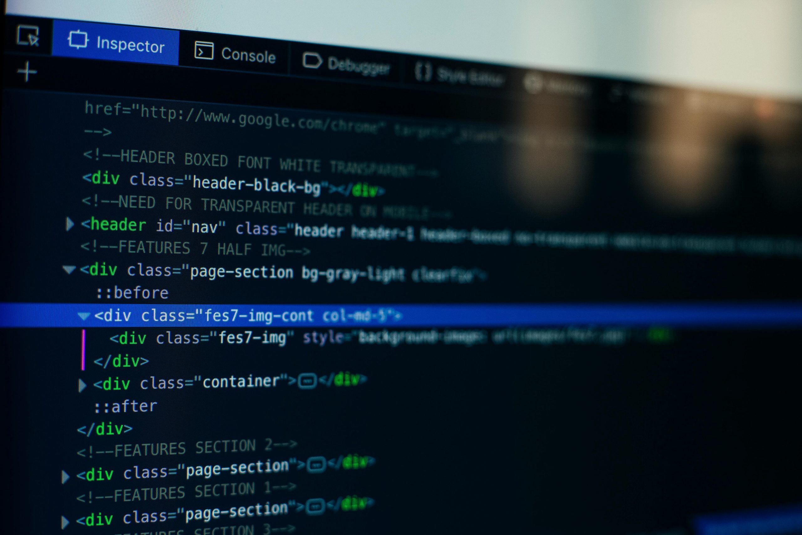 HTML code on screen representing WordPress HTTP requests and performance optimization.