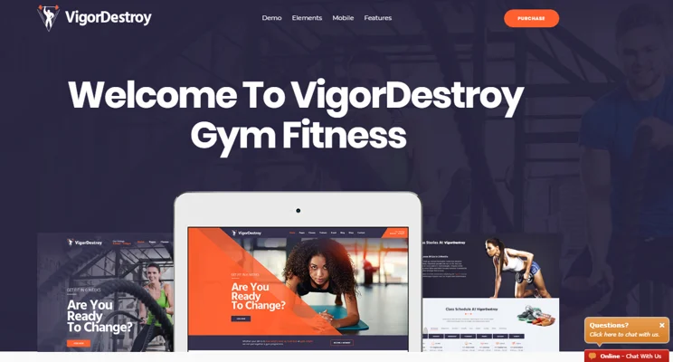vigor theme, fitness gym theme