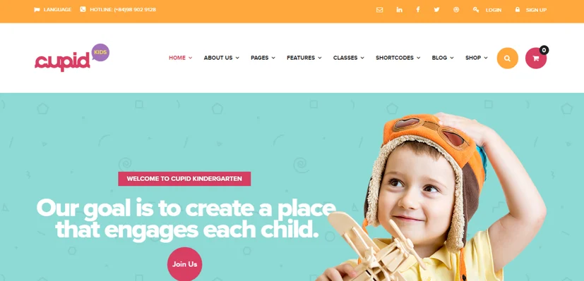 cupid theme, happychild wordpress theme