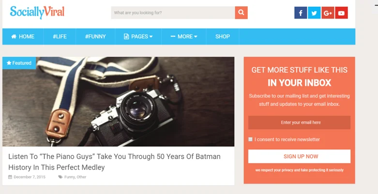 sociallyviral theme, Viral Magazine WordPress Themes