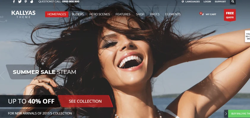 KALLYAS theme, best wordpress theme