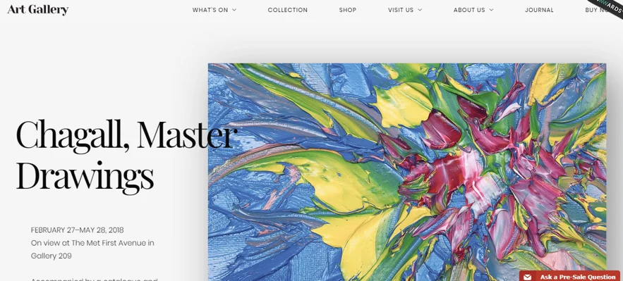 arte theme, art gallery theme