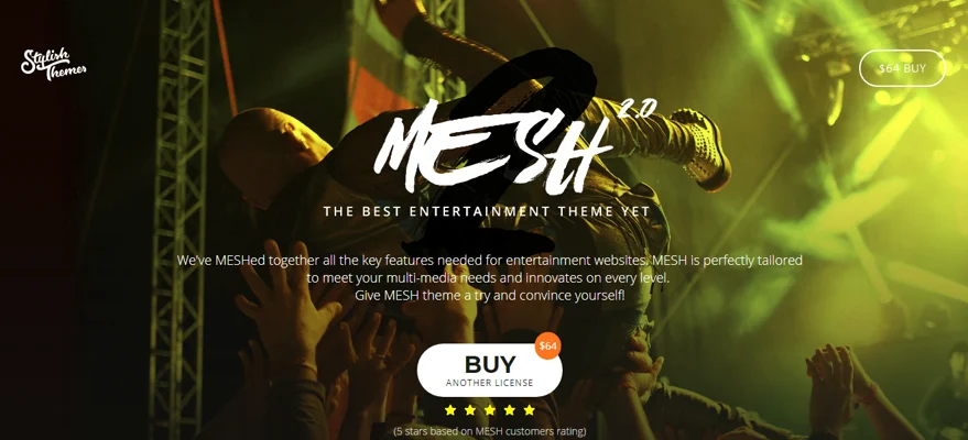mesh theme, Designers and Artists WordPress Themes