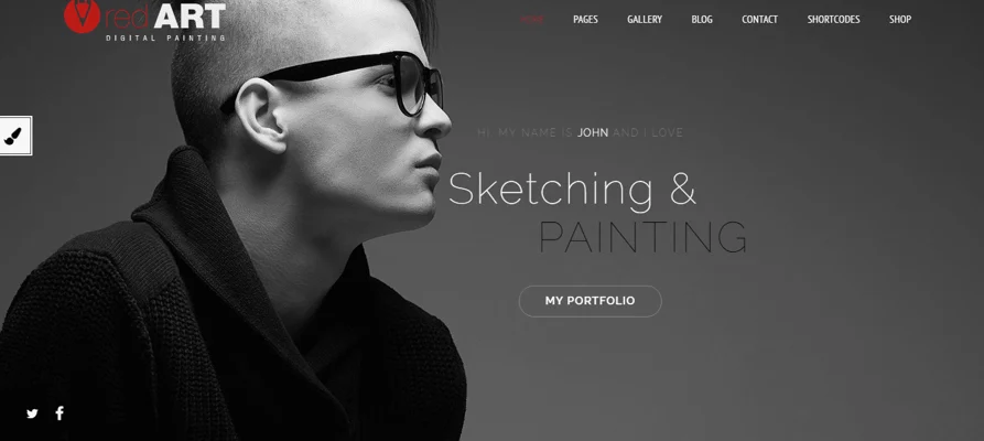 red art theme, Designers and Artists WordPress Themes