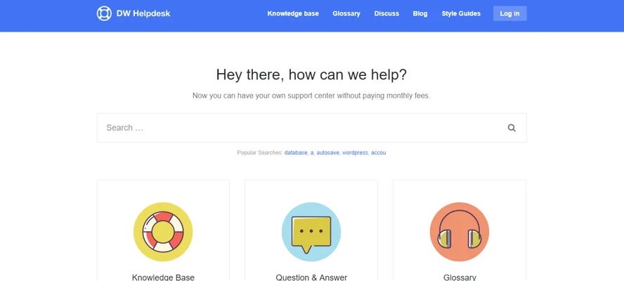 DW Helpdesk theme, WordPress Forum Themes