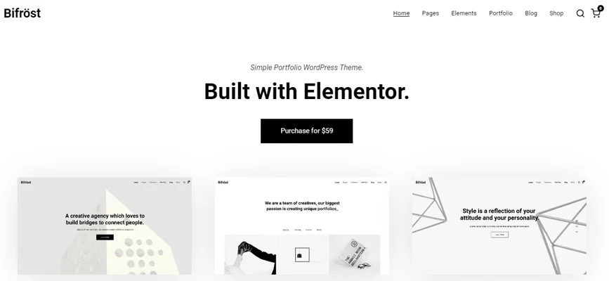 Portfolio WordPress Themes, bifrost theme