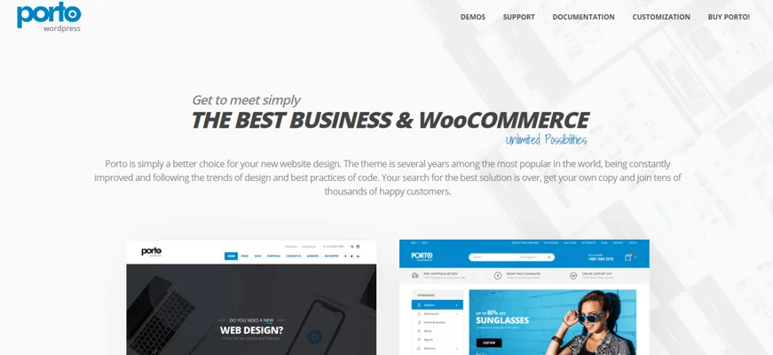 Portfolio WordPress Themes, porto theme
