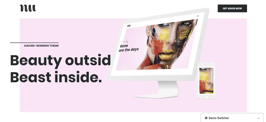 portfolio theme ideas, adios theme