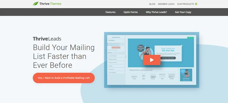 thrive leads, WordPress Email Marketing Plugins