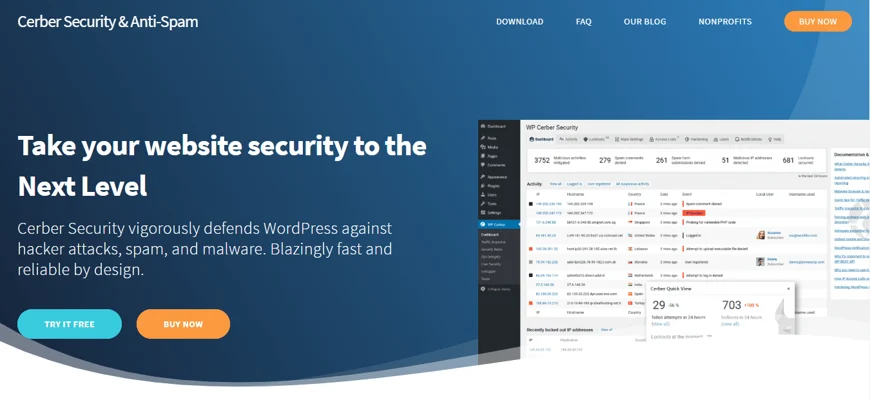 cerber security and anti-spam plugin, WP security services