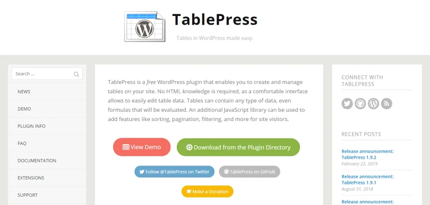 tablepress plugin, Digital Marketing WordPress Plugins