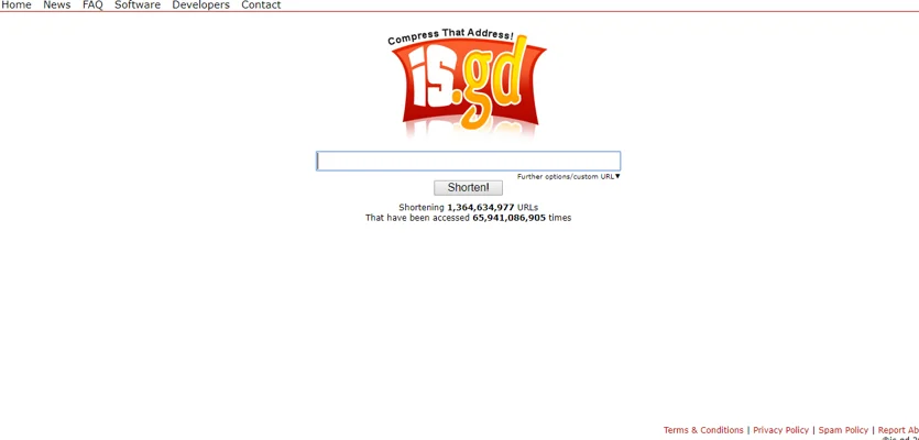 IS.GD website, URL Shortener Websites