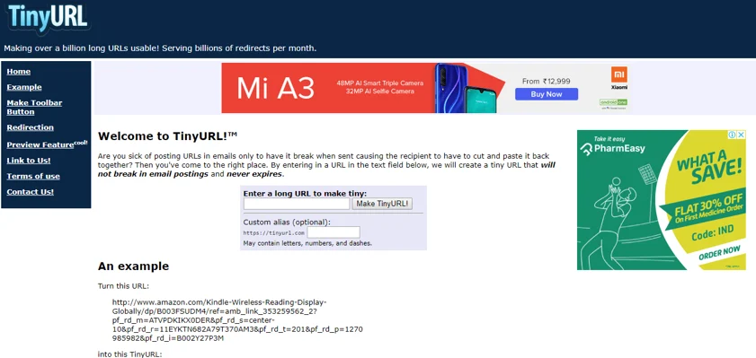 tinyurl.com website, best free and paid website