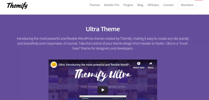 ultra theme, best free and paid WP theme