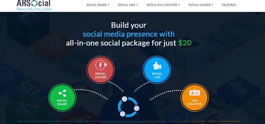 ARsocial plugin, best free and paid WP plugin