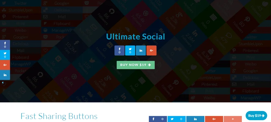 ultimate social plugin, best paid and free WP plugin