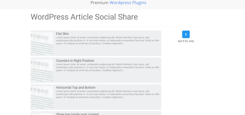 wordpress article social share plugin, besst free and paid WP theme