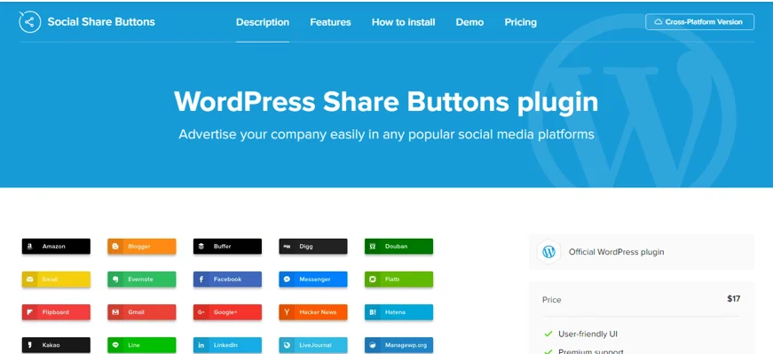 social share buttons plugin, best free and paid WP plugin