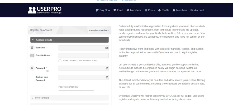 userpro plugin, WordPress Social Login Plugins