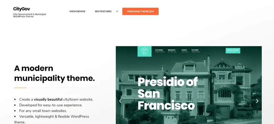 city gov theme, best free and paid theme