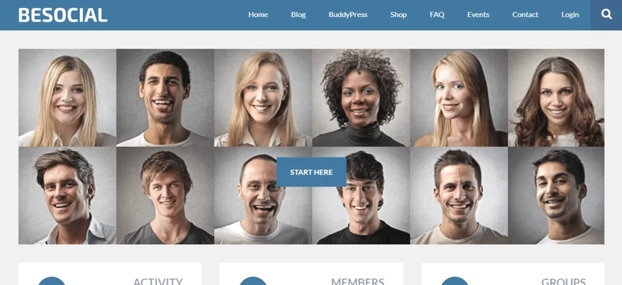 besocial theme, WordPress BuddyPress Themes
