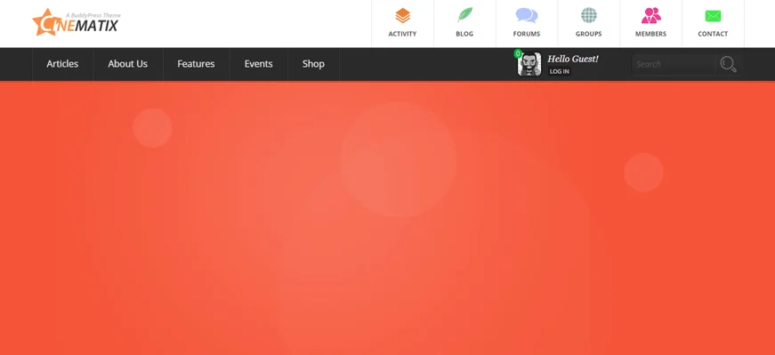 WordPress BuddyPress Themes, cinematix theme