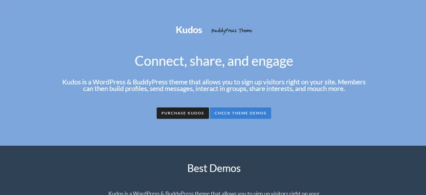 WordPress BuddyPress Themes, kudos theme
