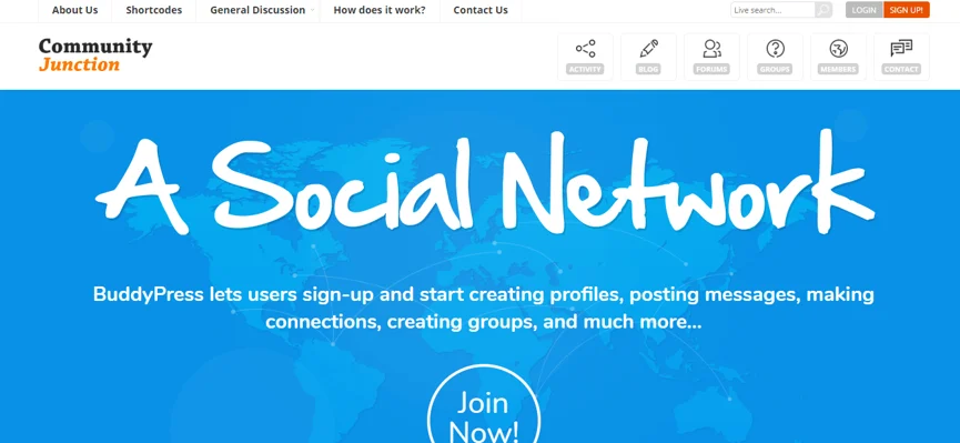 community jections theme, WordPress BuddyPress Themes