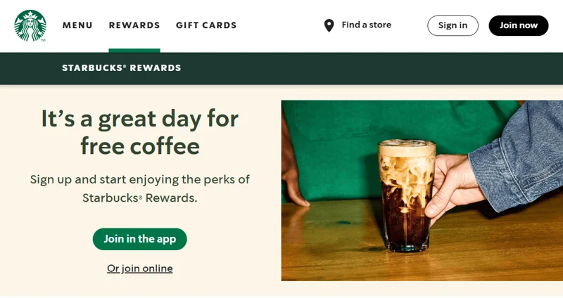 Starbucks Rewards membership model example