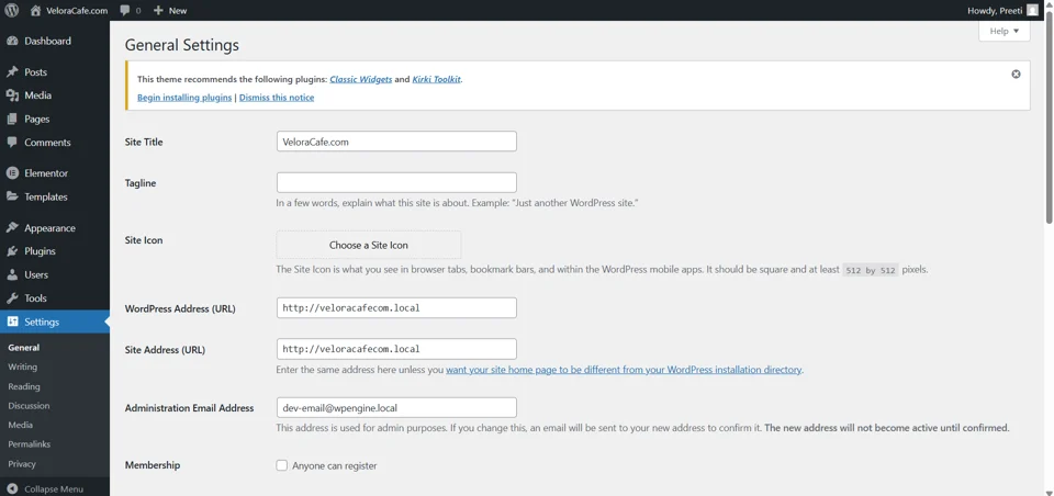 Blog in WordPress