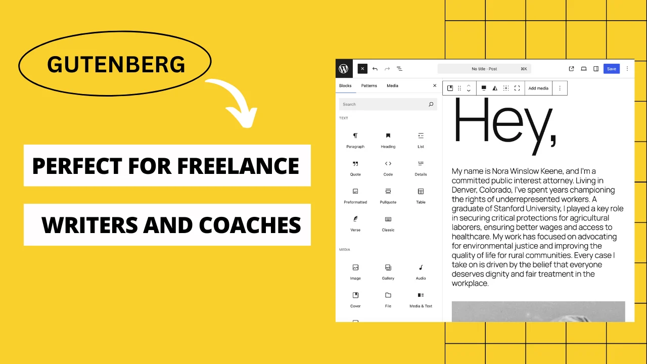 Why Gutenberg is Perfect for Freelance Writers and Coaches