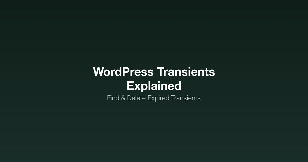 WordPress Transients Explained: How to Find and Delete Expired Transients