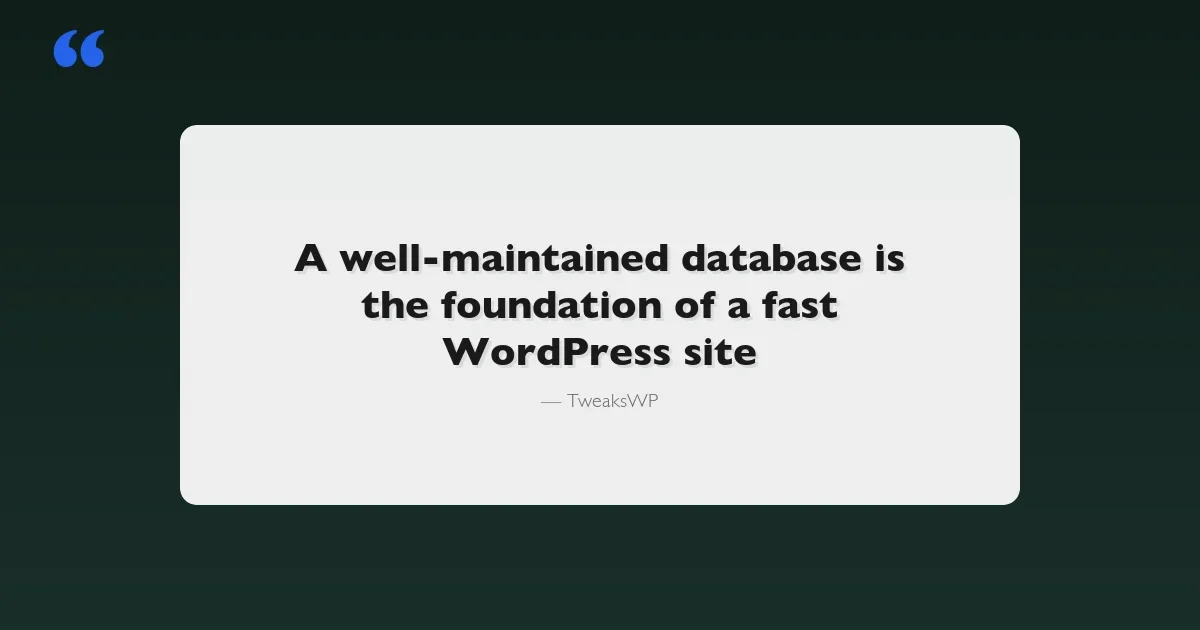 WordPress Database Optimization: OPTIMIZE TABLE, Repair, WP-CLI