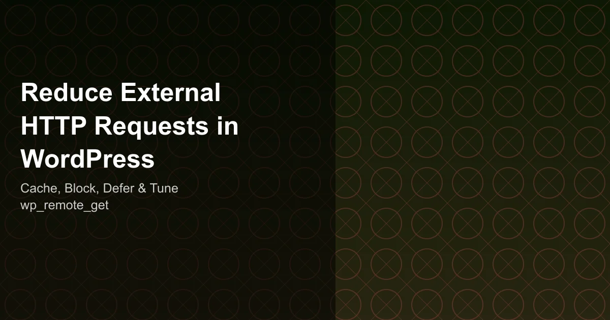 How to Reduce External HTTP Requests in WordPress