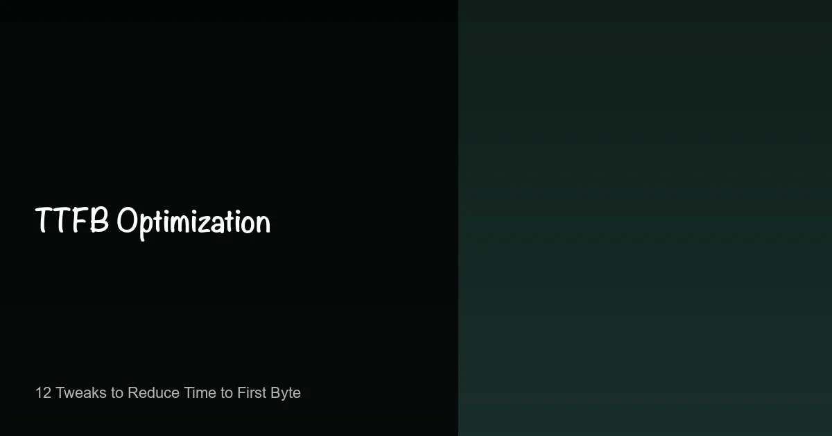 WordPress TTFB Optimization: 12 Tweaks to Reduce Time to First Byte