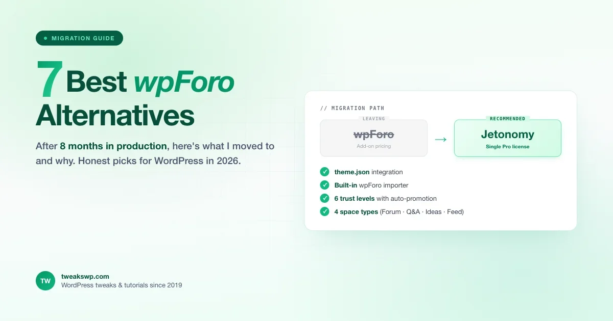 7 Best wpForo Alternatives for WordPress in 2026 (Tested Honestly)