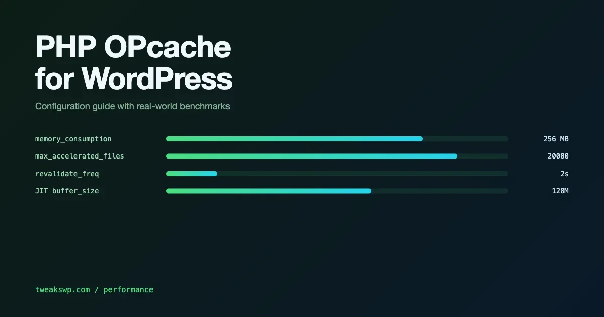 PHP OPcache Settings for WordPress: Configuration Guide with Benchmarks