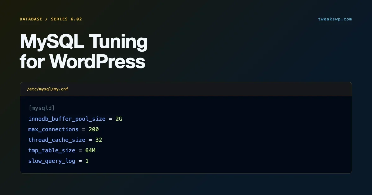MySQL Tuning for WordPress: innodb_buffer_pool_size and Key Settings