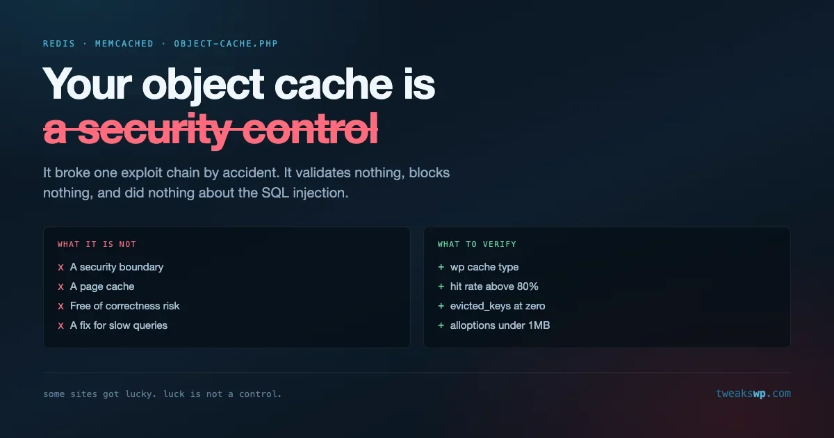 Your Object Cache Is Not a Security Control