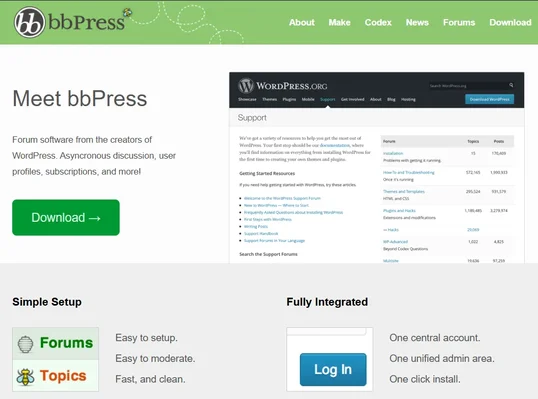 bbPress forum plugin for WordPress