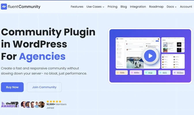 FluentCommunity plugin for WordPress