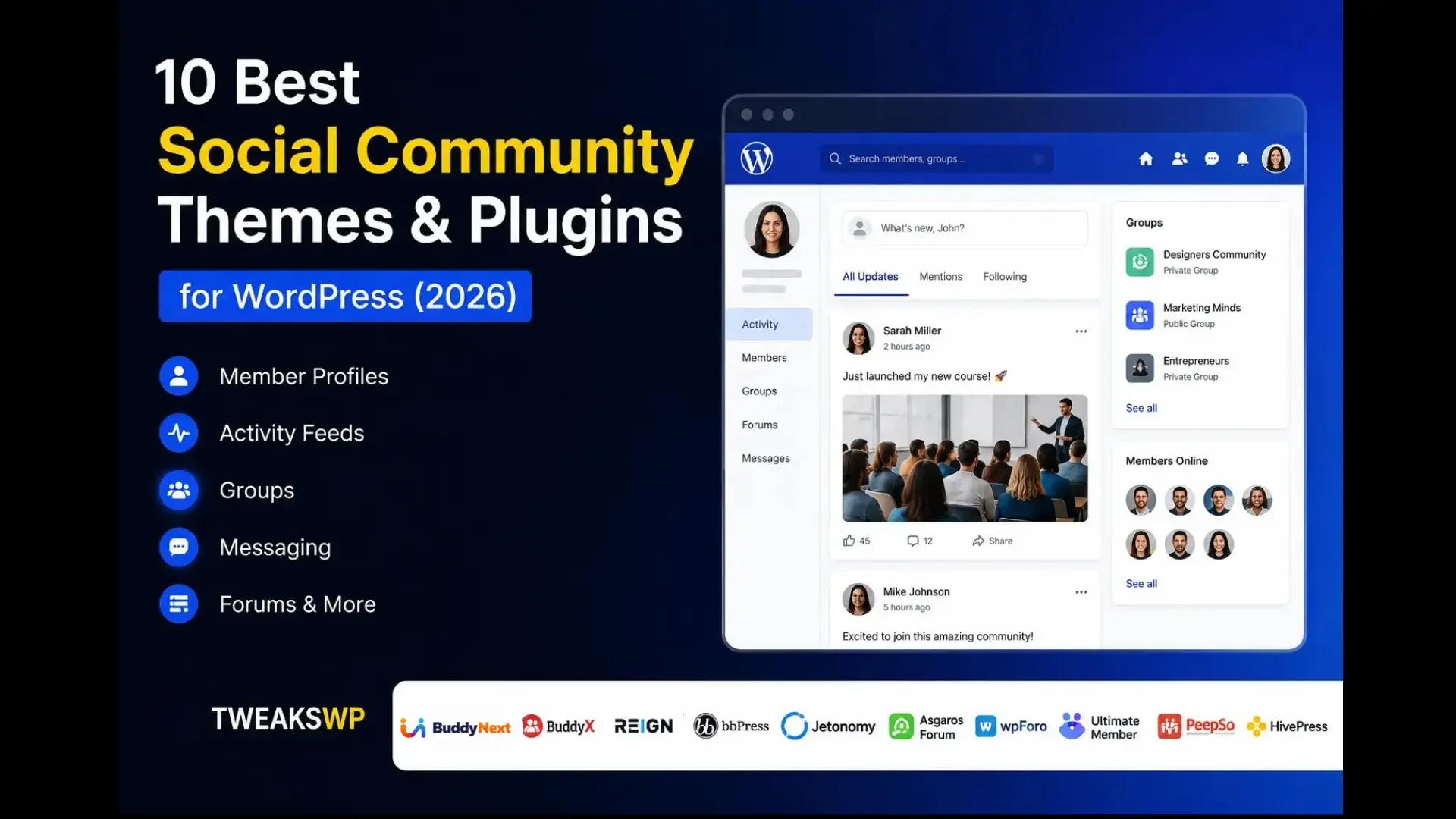 Best Social Community Themes & Plugins for WordPress (2026)