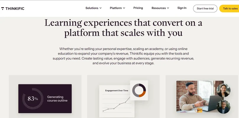 Thinkific platform