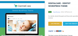  Dentist wordpress theme, dental care theme