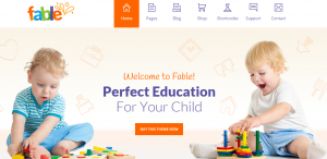 Kindergarten WordPress Themes, fable theme