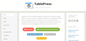 tablepress plugin, Digital Marketing WordPress Plugins