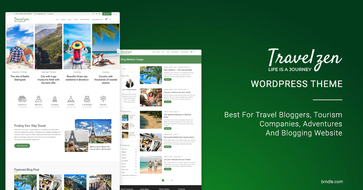 travel blog theme