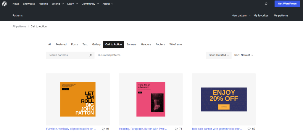 WordPress Block Patterns