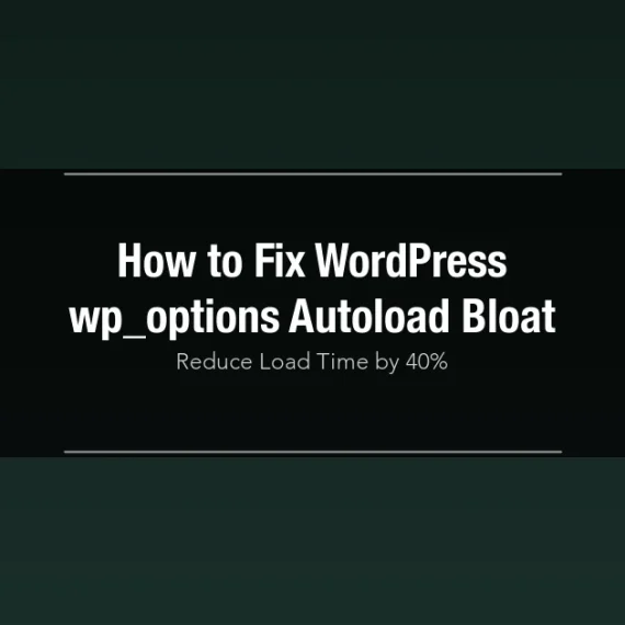 WordPress wp_options autoload bloat cleanup guide for database optimization